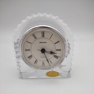 Staiger Quartz Genuine Lead Crystal Desk Clock from West Germany